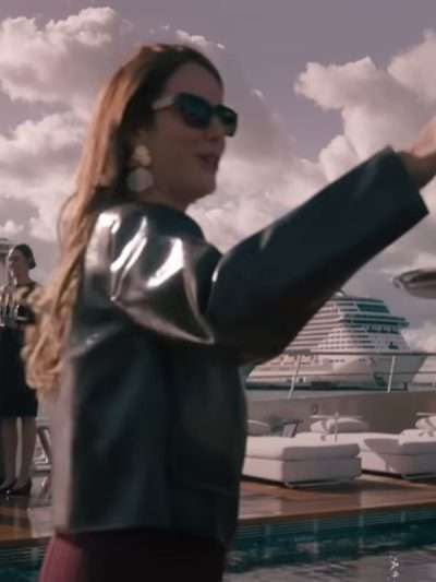 Kaya Scodelario The Woman in Cabin 10 Leather Jacket