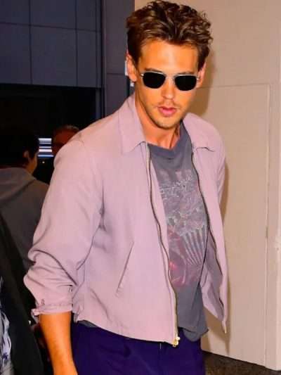 New York City 2025 Austin Butler Purple Cropped Jacket