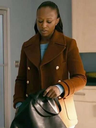 Ashlei Sharpe Chestnut Chicago Med 2025 Brown Peacoat