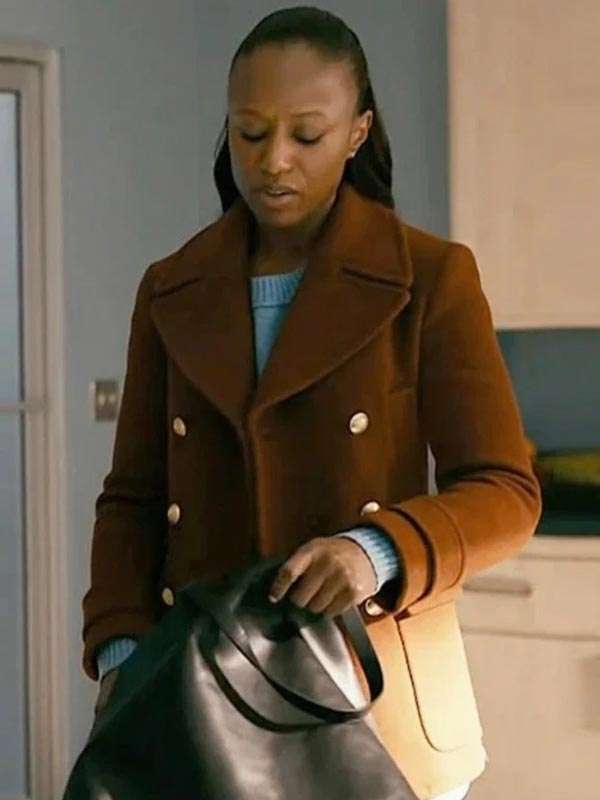 Ashlei Sharpe Chestnut Chicago Med 2025 Brown Peacoat