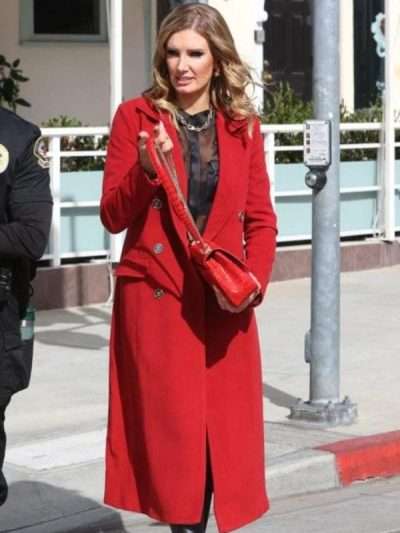 Selling Sunset Nicole Young Red Wool Long Coat