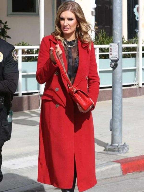 Selling Sunset Nicole Young Red Wool Long Coat