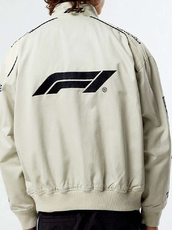 Formula 1 Beige Bomber Jacket