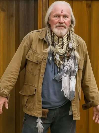 Shop Michael Rooker Peacemaker Brown Cotton Jacket