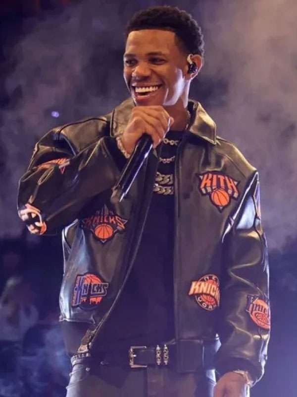 Playoffs Game 2025 A Boogie Wit da Hoodie Black Leather Jacket