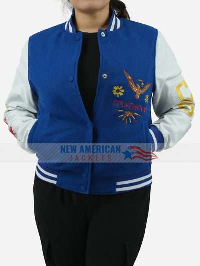 Power Book II Ghost S04 Effie Blue and White Varsity Jacket