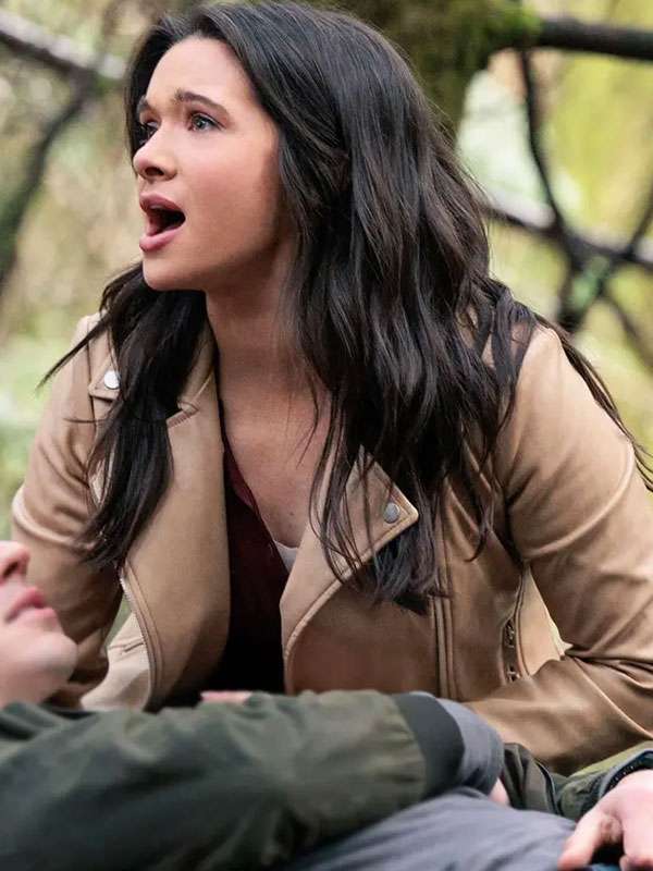 Katie Stevens Providence Falls Brown Leather Jacket