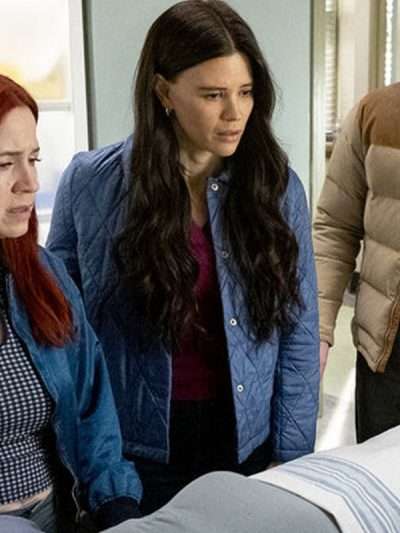 Resident Alien 2025 Meredith Garretson Blue Quilted Jacket