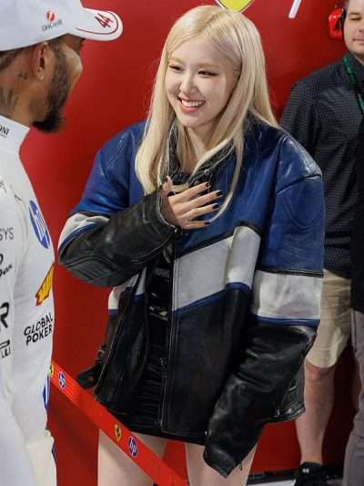 Rosé Miami GP 2025 Racer Leather Jacket