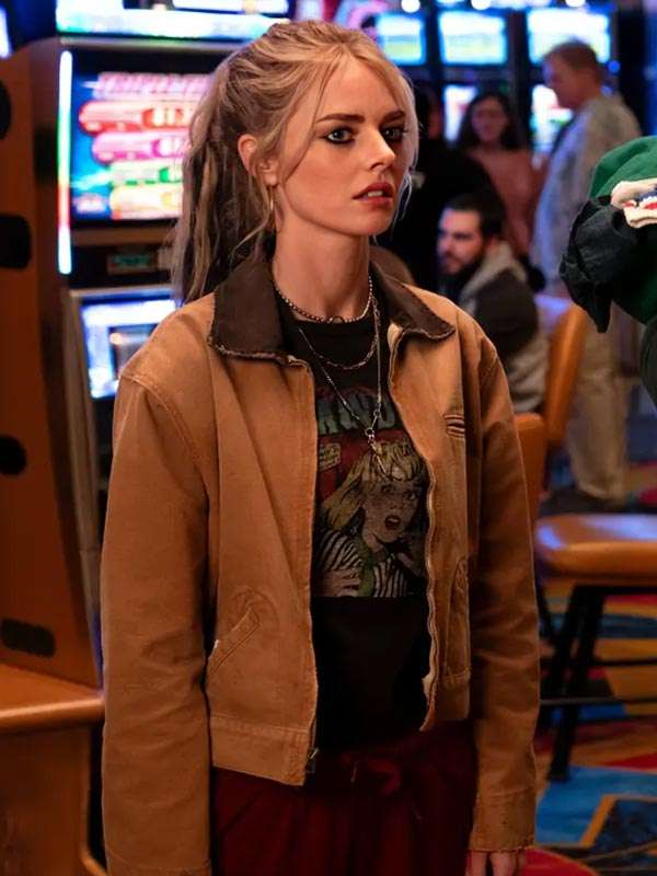 Eenie Meanie 2025 Samara Weaving Brown Jacket