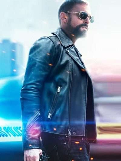Bad Man 2025 Seann William Scott Black Biker Leather Jacket