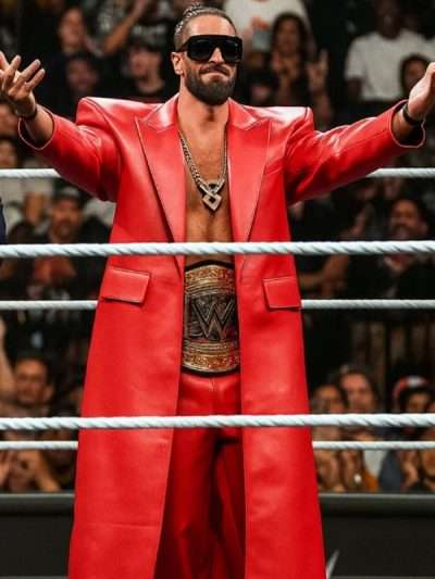 WWE Raw 2025 Seth Rollins Leather Long Coat