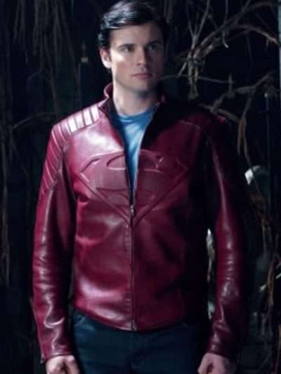 Smallville Tom Welling Red Leather Jacket