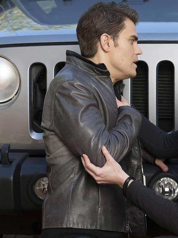 The Vampire Diaries S07 Stefan Salvatore Black Jacket