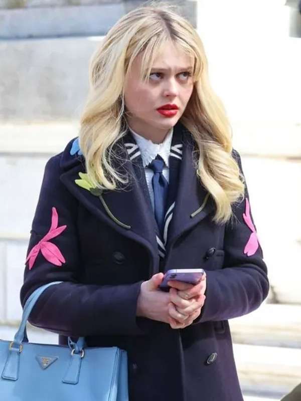 Gossip Girl S02 Emily Alyn Lind Black Peacoat