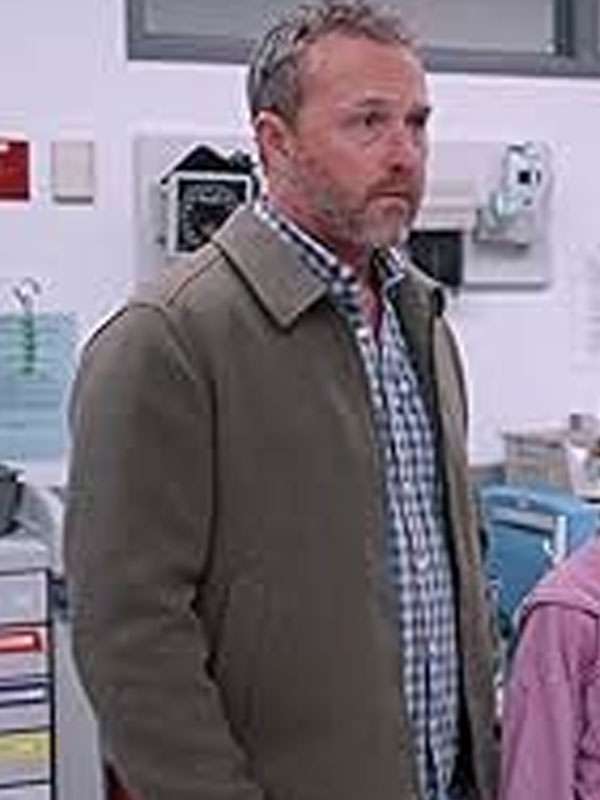 The Pitt 2025 Larry Edwards Green Wool Jacket
