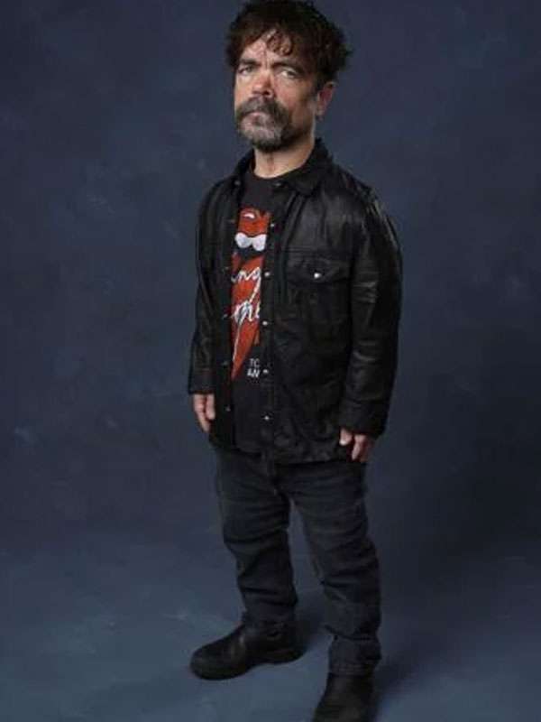 The Toxic Avenger 2025 Peter Dinklage Winston Black Leather Jacket