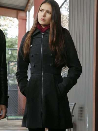 The Vampire Diaries Nina Dobrev Black Coat