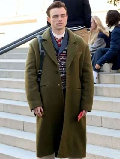 Gossip Girl S02 Max Wolfe Green Long Coat