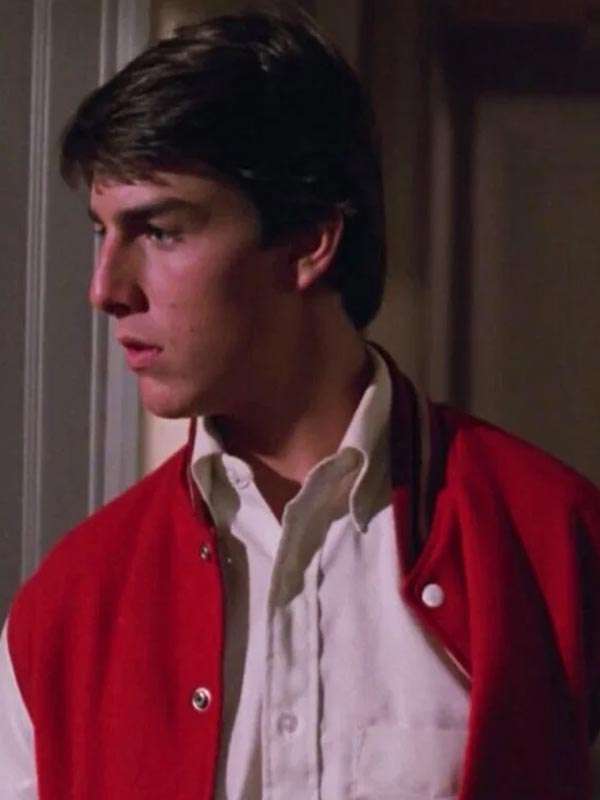 Movie Risky Business Joel Red Varsity Jacket