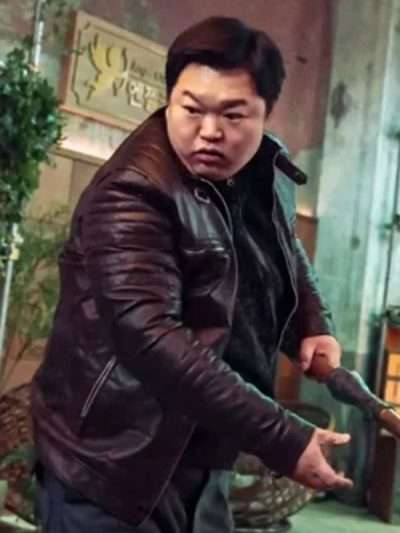 Go Gyu-pil Twelve Black Leather Jacket
