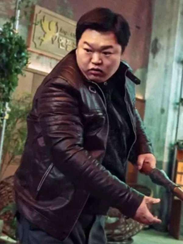 Go Gyu-pil Twelve Black Leather Jacket