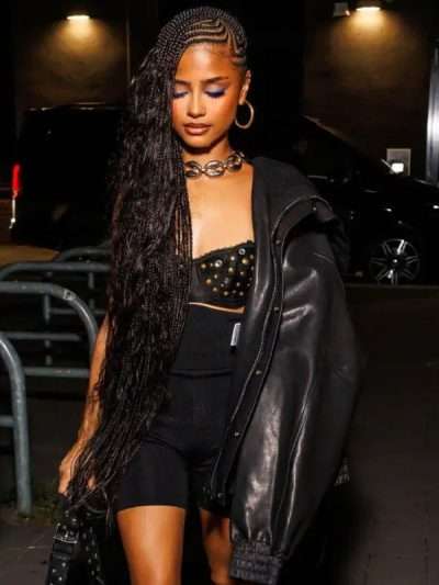 Tyla Maaya Berlin 2025 Modern Black Leather Jacket