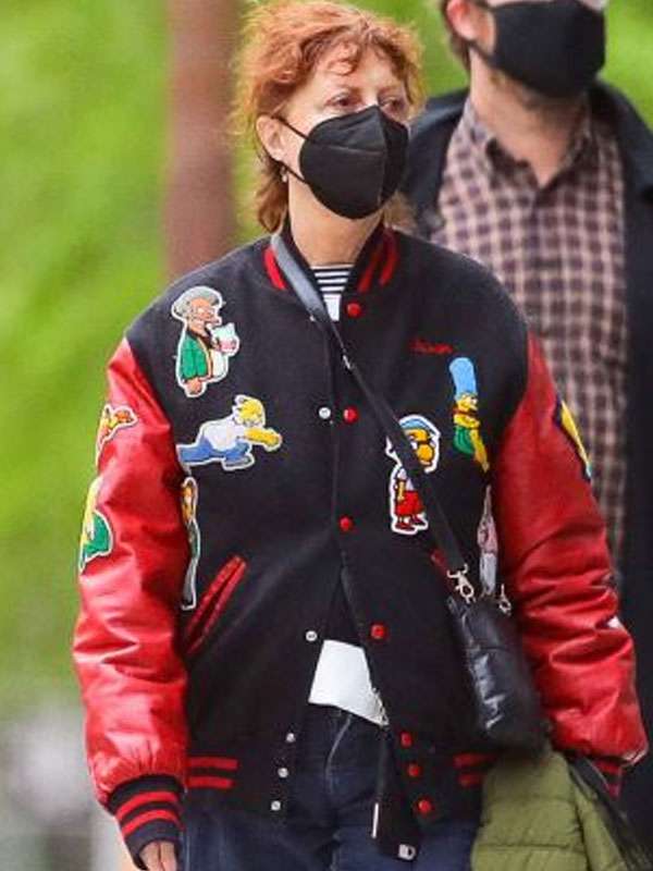 Unisex Susan Sarandon Simpsons Varsity Bomber Jacket