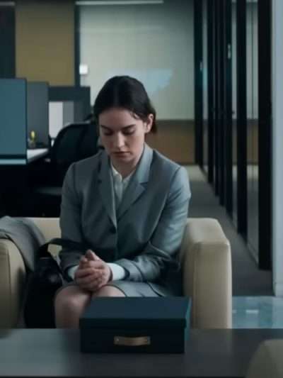 Lily James Relay Grey Blazer
