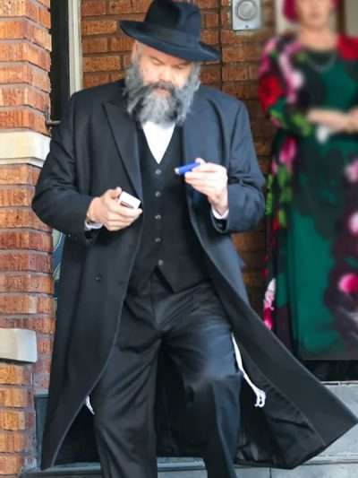 Caught Stealing 2025 Vincent D'Onofrio Black Wool Coat