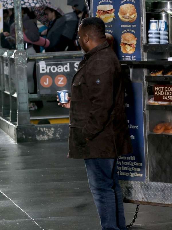Wendell Pierce 2025 Brown Suede Leather Jacket