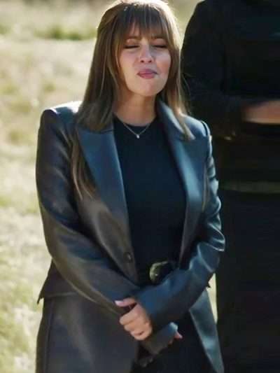 Wild Cards S02 Vanessa Morgan Leather Blazer