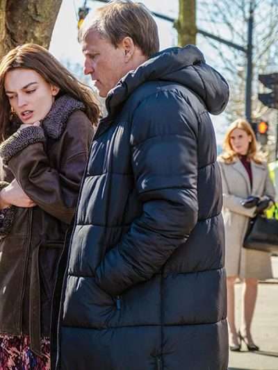 Woody Harrelson Ella McCay Puffer Coat