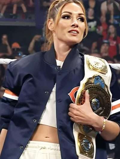 Becky Lynch Chicago Bears Blue Bomber Jacket