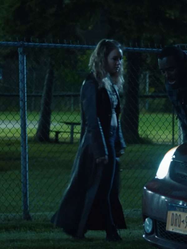 Adulthood 2025 Billie Lourd Brown Leather Coat