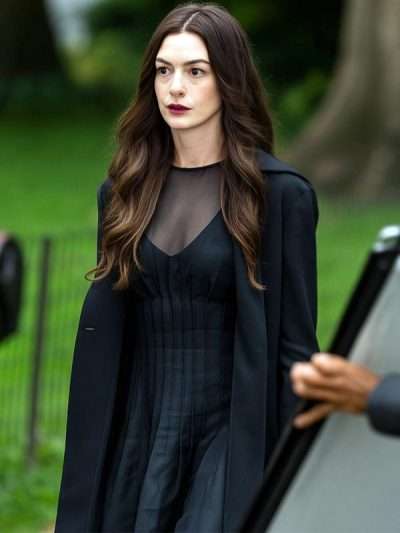 The Devil Wears Prada 2 2026 Anne Hathaway Black Long Coat