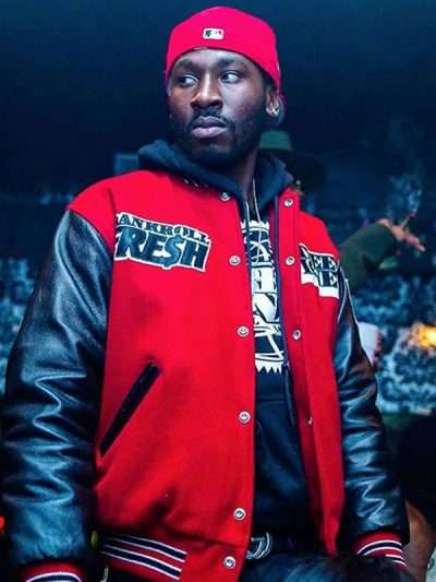 Bankroll Fresh Street Money Red and Black Varsity Jacket