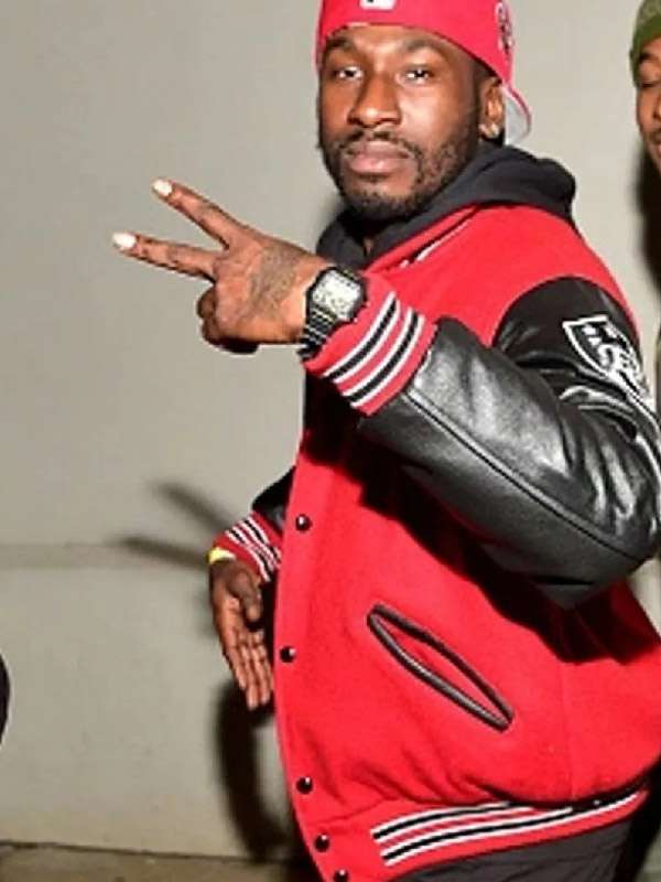 Bankroll Fresh Red and Black Varsity Jacket