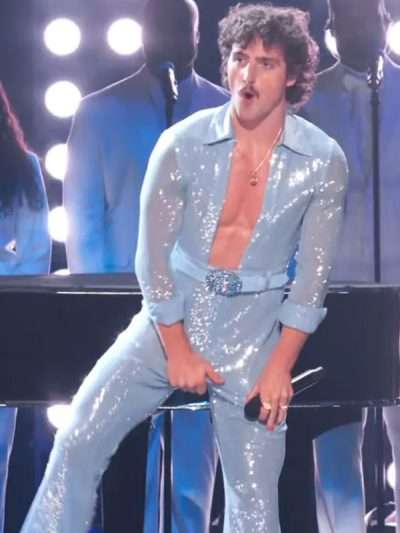Benson Boone Grammys 2025 Blue Sequin Jumpsuit