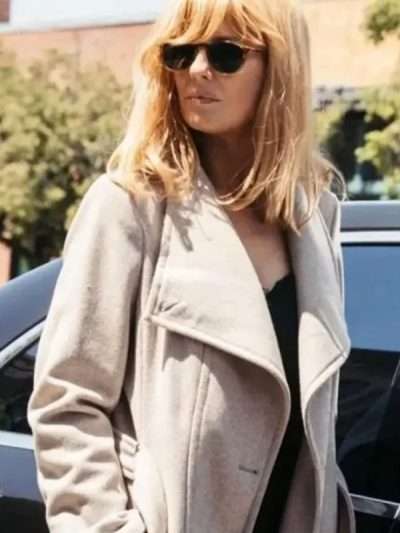 Beth Dutton Stylish Grey Trench Coat