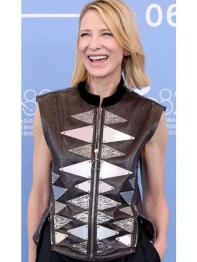 Cate Blanchett Father Mother Sister Brother 2025 Brown Vest