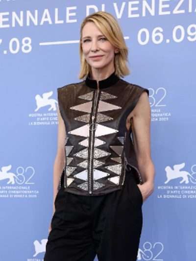 Shop Father Mother Sister Brother Cate Blanchett Leather Vest