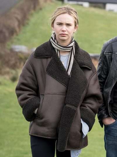 TV Series Ellis Carrie Booth Brown Leather Jacket