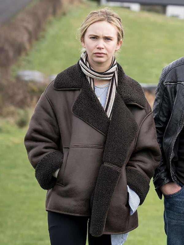 TV Series Ellis Carrie Booth Brown Leather Jacket