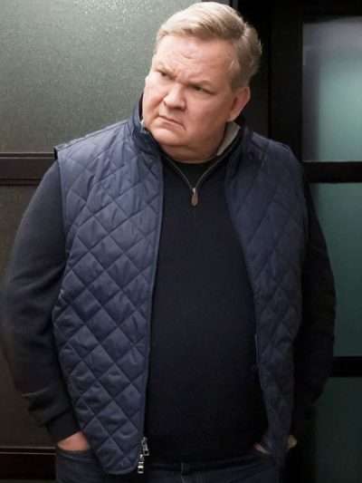 Elsbeth 2025 Andy Richter Blue Vest