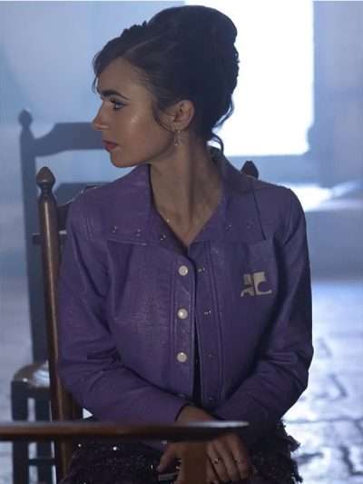Emily In Paris Lily Collins Purple Jacket