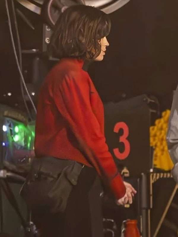 Emma Mackey Ghostwriter Red Leather Jacket