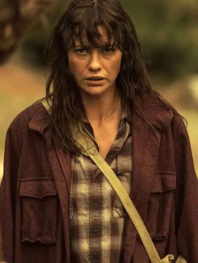 Forgive Us All 2025 Lily Sullivan Maroon Wool Jacket
