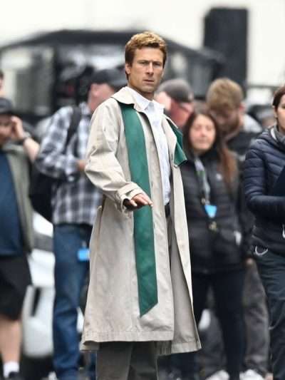 Glen Powell Ghostwriter Movie Trench Coat