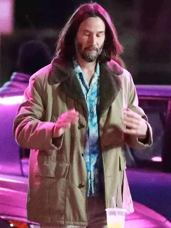 Keanu Reeves Good Fortune 2025 Beige Coat